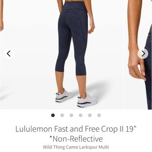 Lululemon Fast and Free Crop 19”